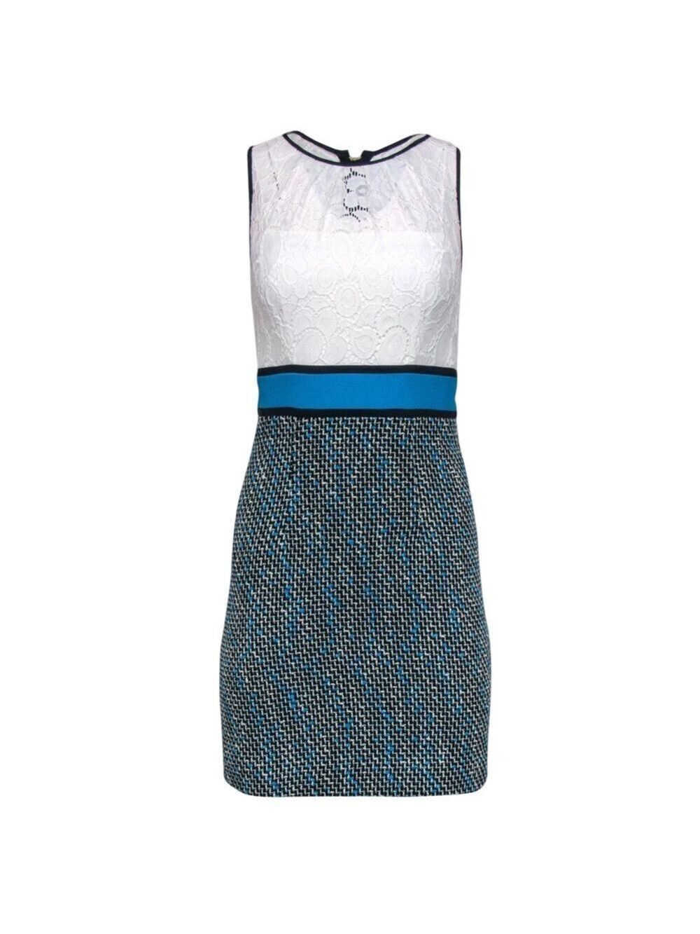 MILLY of NY Mixed Media Sheath with Silk Lining